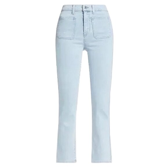 Veronica Beard Carly Kick Flare High Rise Jeans 27 Designer Denim Sky Blue - Picture 13 of 13